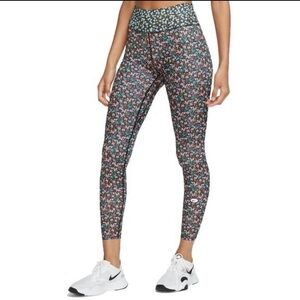 Nike One 7/8 Femme Floral Mixed Print Tights - CU5077-895 - Multicolor - Small